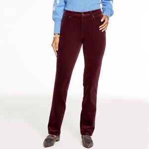 Talbots Women's Corduroy Pants in Rich Burgundy